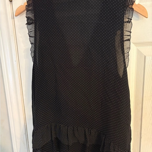 Women’s JOIE BLACK SILK POLKA DOT TOP SIZE Large. - Picture 2 of 7